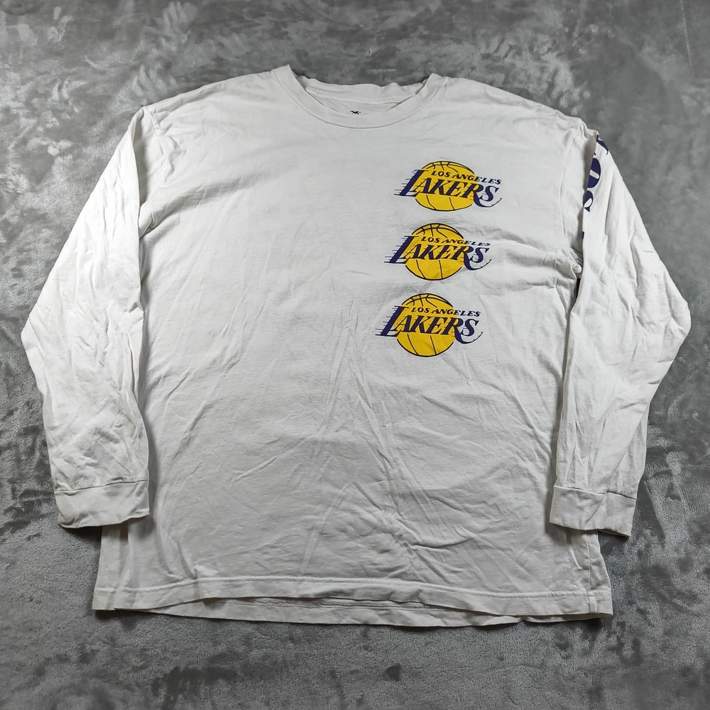 Los Angeles Lakers Shirt Mens‎ XL White Hollister Long Sleeve Basketball NBA